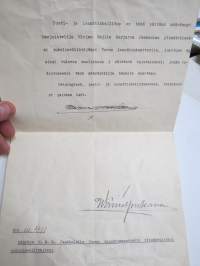 Määräys M.M.M.J:lle Turun lennätinkonttorin ylimääräiseksi puhelinvälittäjäksi 25.2.1937 -asiakirja