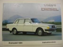 Volvo 240 Diesel 1984 instruktionsbok  -käyttöohjekirja