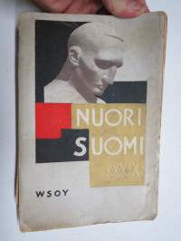 Nuori Suomi XXXIX 1929 kirjallistaiteellinen joulu-albumi, kirjoittajina mm. Elina Vaara, Lauri PohjanpääHilja Haahti, Mika Waltari, Artturi Leinonen, Elsa Hästesko