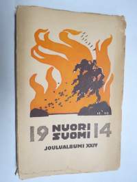 Nuori Suomi XXIV 1914 kirjallistaiteellinen joulu-albumi, kirjoittajina mm. Mikko v. Erich, Pekka Palo, Anna Kaitila, Aukusti Simelius, Ilmari Kianto, Hilja Aaltonen