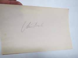 Alice Babs -nimikirjoitus  / signature - autograph