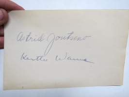 Astrid Joutseno & Kerttu Wanne -nimikirjoitus / signature - autograph