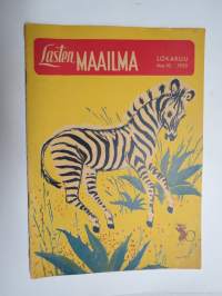 Lasten Maailma 1955 nr 10, tehtäviä, tarinoita, sarjakuvia, päätoimittaja Markus Rautio