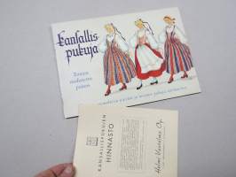 Kansallispukuja, kuvasto, Helmi Vuorelma Oy - suomalaisia naisten ja miesten pukuja värikuvina