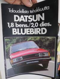 Datsun Bluebird 1,8 bensiini / 2,0 diesel -myyntiesite / sales brochure