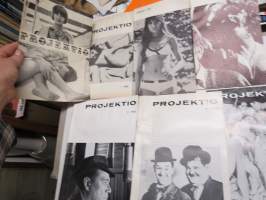 Projektio-lehtiä - Suomen Elokuvakerhojen Liitto, vv. 1966-67 yhteensä 7 kappaletta