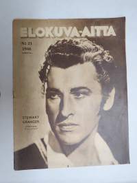 Elokuva-Aitta 1946 nr 21, kansikuva Stewart Granger,
Greer Garson, Hans Kutter - Filmin rappeutuminen, Jussi-juhla Fenniassa, Jules Raimu kuollut, ym.