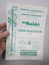 Turun kesäteatteri 1961 - Vaimoke -käsiohjelma