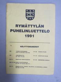 Rymättylän puhelinluettelo 1991