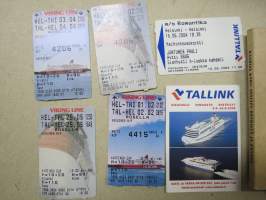 Viking-Linen´ 4 kpl matkakortteja + 1 Tallink & aikataulu