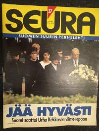 Seura 1986 nr 37 - Jää hyvästi - Suomi saattoi Urho Kekkosen viime lepoon, ym.