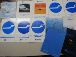 Finnair toimintakertomuksia / vuosikertomuksia 14 kpl + Ilmailuopisto-julkaisu