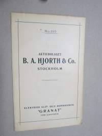Granat - B.A. Hjorth & Co - Elektrisk slip- och borrmaskin för likström -sähköporakone m/1911 myyntiesite