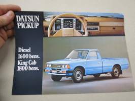 Datsun Pickup Diesel, 1600 bens., King Cab 1800 bens. -myyntiesite