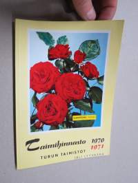 Taimihinnasto 1970-1971 Turun taimistot Jali Lyyvaara -plant catalog