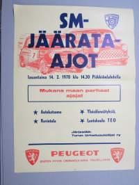 SM-jäärata-ajot 14.2.1970 Piikkiönlahdella(Piikkiö) -juliste