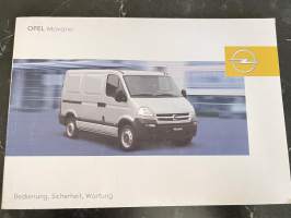 Opel Movano 2004 -myyntiesite / sales brochure