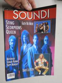 Soundi 1991 nr 2, Sting, Scorpions, Queen, Faith No More, Motörhead, Tuomari Nurmio, Happy Mondays, David Lee Roth, ym.