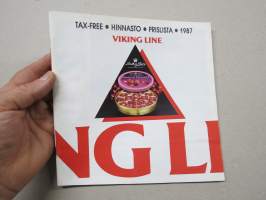 Viking Line Tax Free 1987 Hinnasto - Prislista - Pricelist
