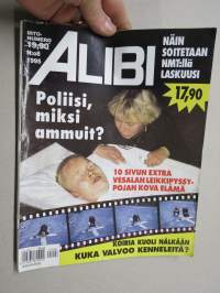 Alibi 1995 nr 8, sis. mm. artikkelit / kuvat / mainokset; Issey Sagawa, Kätilöopiston skandaali, Ilpo Petteri Luotola, katso sisältö kuvista tarkemmin.