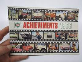 Castrol Achievements 1966 -saavutuksia, öljy-yhtiön vuosittainen mainosjulkaisu; mm. Mike Hailwood, Isle of Man TT, Timo Mäkinen, Luigi Taveri ym. eri kisoissa