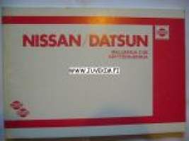 Nissan/Datsun Mallisarja C120 -Käyttöohjekirja