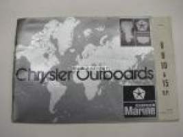 Chrysler outboards  6, 8, 10 & 15 hp -käyttöohjekirja