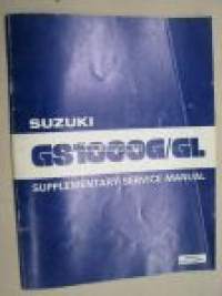Suzuki GS1100G/GL supplementary service manual -korjaamokirjan lisäosa