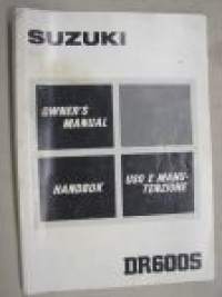 Suzuki DR600S -käyttöohjekirja