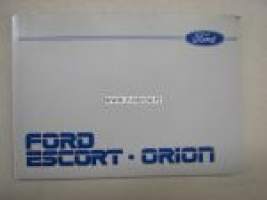 Ford Escort / Orion 1986 -omistajan käsikirja