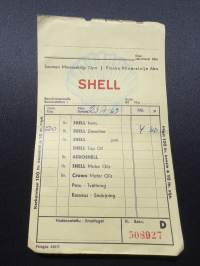 Shell Huoltoasema kuitti
