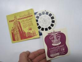 The Coronation of Queen Elizabeth II reel II - Sawyer´s View-Master kuvakiekko + kuvapussi + ruotsinkielinen selostusvihko