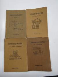 Vahvavirtakytkentöjä I-IV - I Sähköjohdot, II Sähkökoneet, III Sähkön mittaukset, IV Suojalaitteet