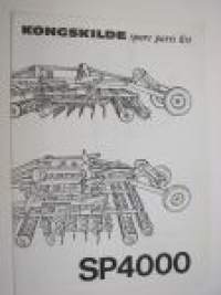 Kongskilde SP4000 spare parts list -varaosaluettelo