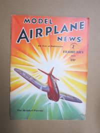 Model Airplane News 1938 February, kansikuvitus Josef Kotula