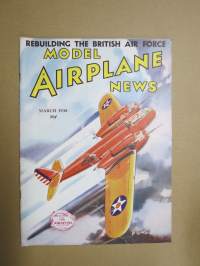 Model Airplane News 1938 March, kansikuvtus Josef Kotula