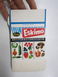 Eskimo kotipakastekotelo 1/2 litraa, tyhjä pakkaus, käyttämätön, Valmistaja Euran Paperi Oy