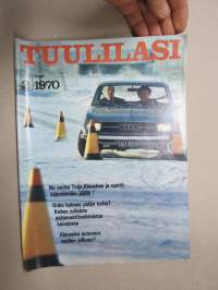 Tuulilasi 1970 nr 2 -mm. Jääbalettia jokaiselle, Pälkähästä päästimet, Uudet kansanedustajat - uusi autovero, Puhtaaksi saa talvellakin, Lämmin akku antaa