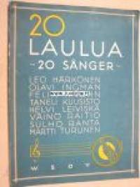 20 laulua 20 sånger -songs with notes
