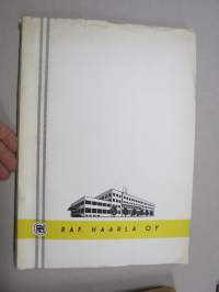 Raf. Haarla Oy -kirjekuorien mallikansio arviolta 1950- / 1960-luvulta