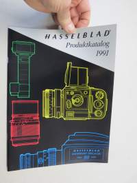 Hasselblad Produktkatalog 1991 -brochure in swedish / kameraluettelo