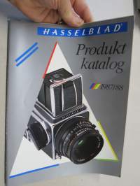 Hasselblad Produktkatalog 1987/88 -brochure in swedish / kameraluettelo
