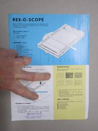 Rex-O-Scope valopöytä -myyntiesite