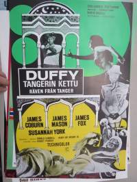 Duffy Tangerin kettu / Räven från Tanger -elokuvajuliste, James Coburn, James Mason, James Fox, Susannah York