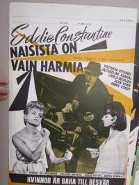 Naisista on vain harmia / Kvinnor är bara till besvär -elokuvajuliste, Eddie Constantine