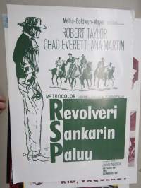 Revolverisankarin paluu -elokuvajuliste, Robert Taylor, Chad Everett, Ana Martin