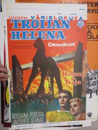 Troijan Helena - Helena av Troja -elokuvajuliste, Rossana Podesta, Jacques Sernais