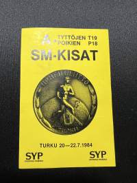 SM - kisat Turku 20-22.7.1984 -tarra
