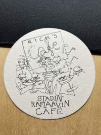 Stadin raflaavin cafe -lasinalunen / coaster