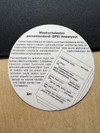 Maakuntalaulun pesusstandardi SFS ilmestynyt -lasinalunen / coaster